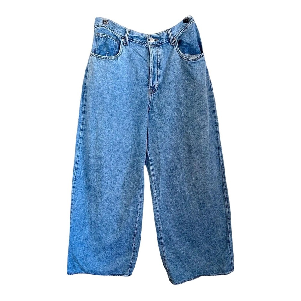 Universal Thread Mid rise super wide Leg Blue Jeans Size 16R‎
